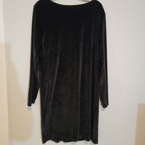 Nwot Melrose And Market Black Velour Mini Dress S… - image 1